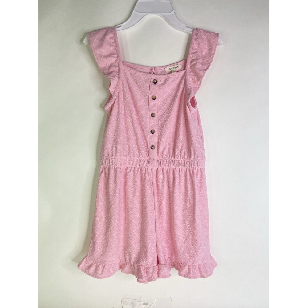 Kate Mack Pink Sleeveless One Piece Jumper Romper Girls Size 5